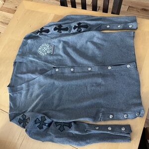 Chrome Hearts Charcoal Knit with Emblem